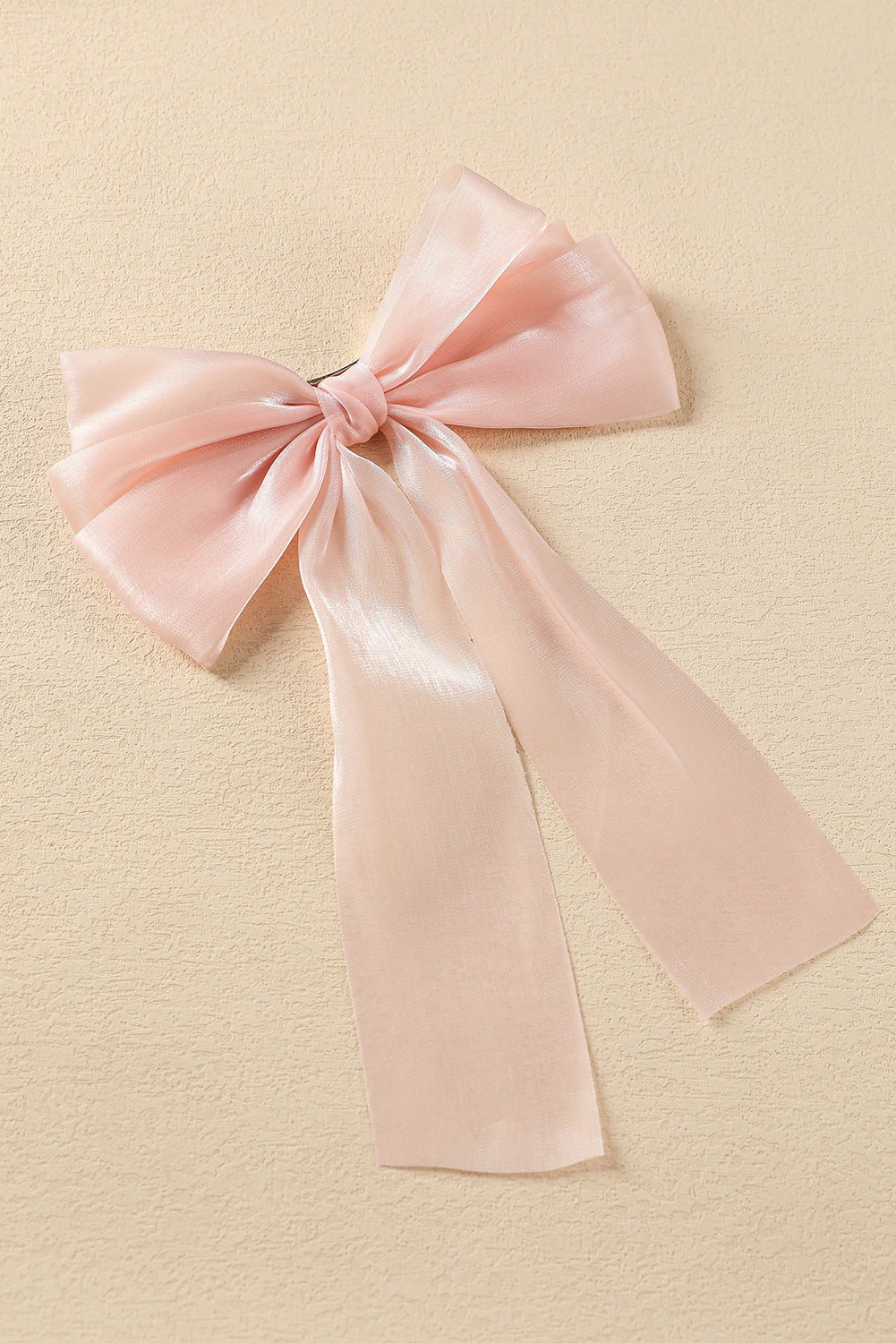 Apricot Pink Butterfly Bowknot Hair Clip for Stylish Looks