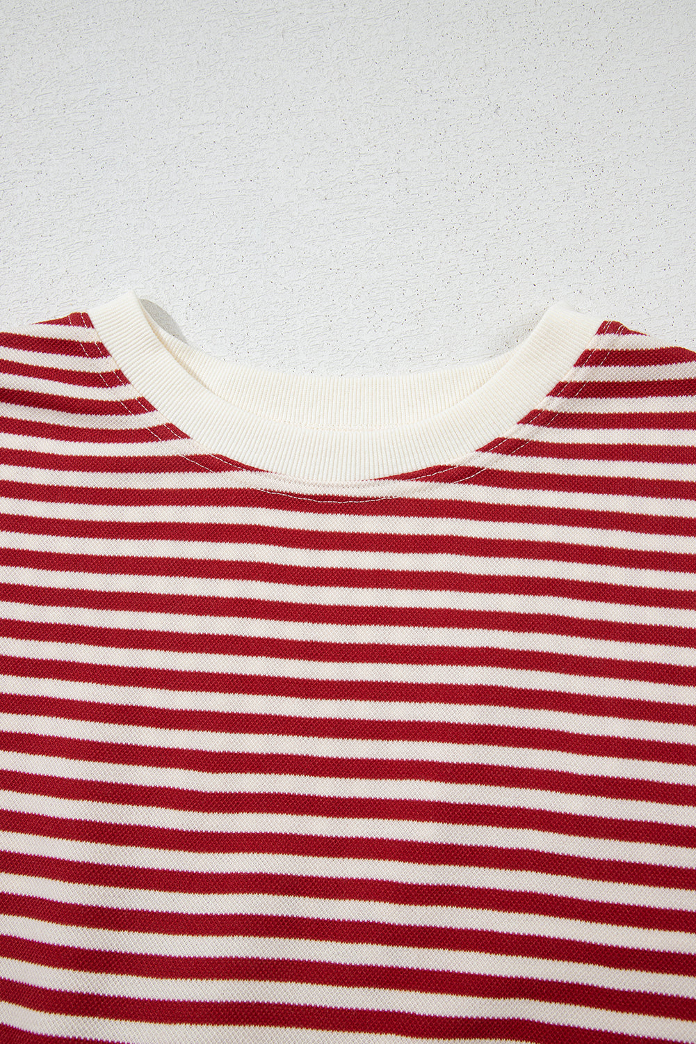 Red Striped Bowknot Backless T-Shirt