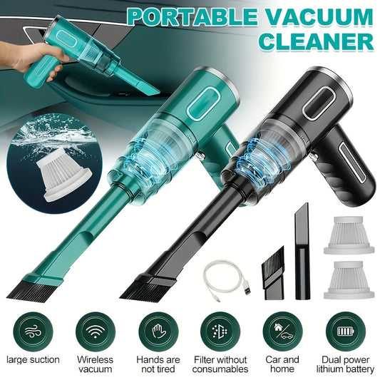 Portable Car Vacuum Cleaner Rechargeable Handheld Automotive Vacuum Cleaner For Car Wireless Dust Catcher Cyclone Suction Wireless Vacuum Cleaner Christmas Gift