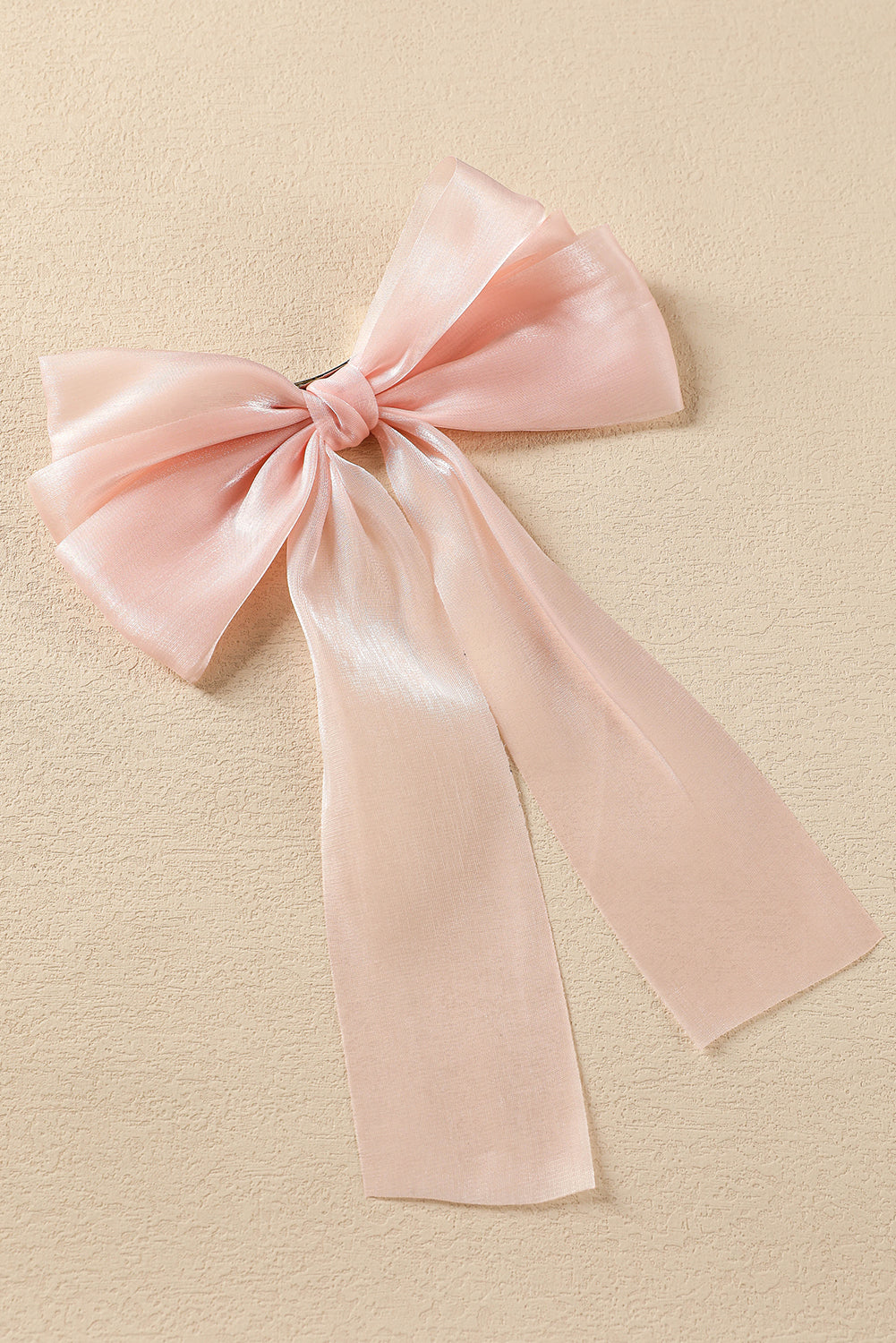 Apricot Pink Butterfly Bowknot Hair Clip for Stylish Looks