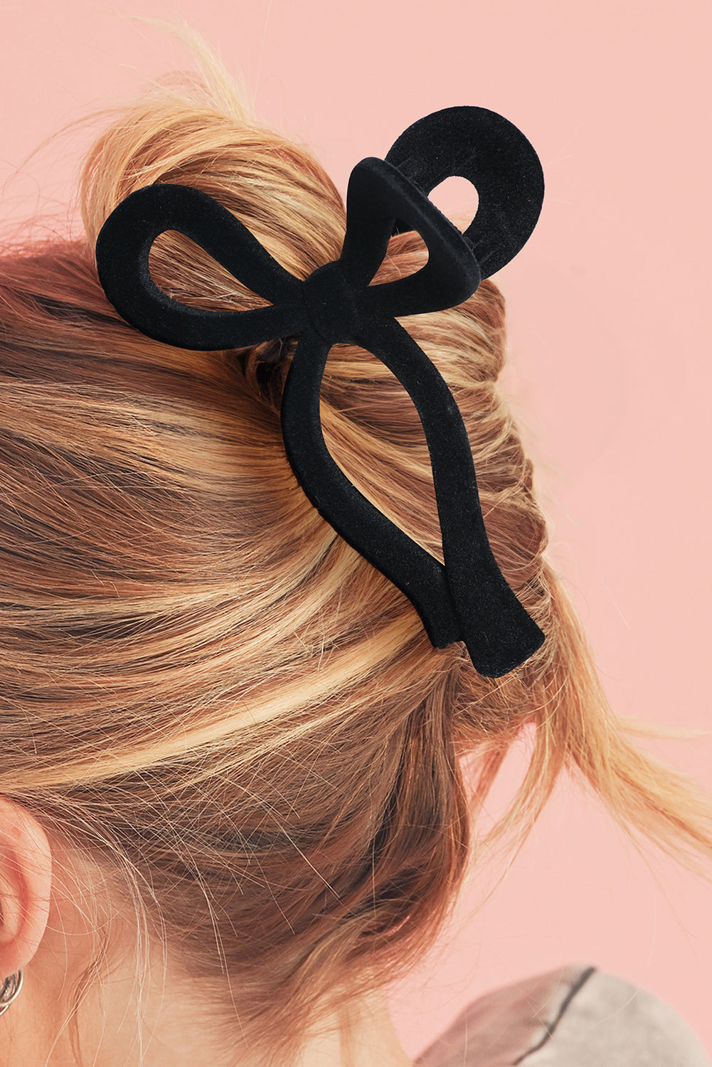 Black Velvet Bowknot Hair Clip