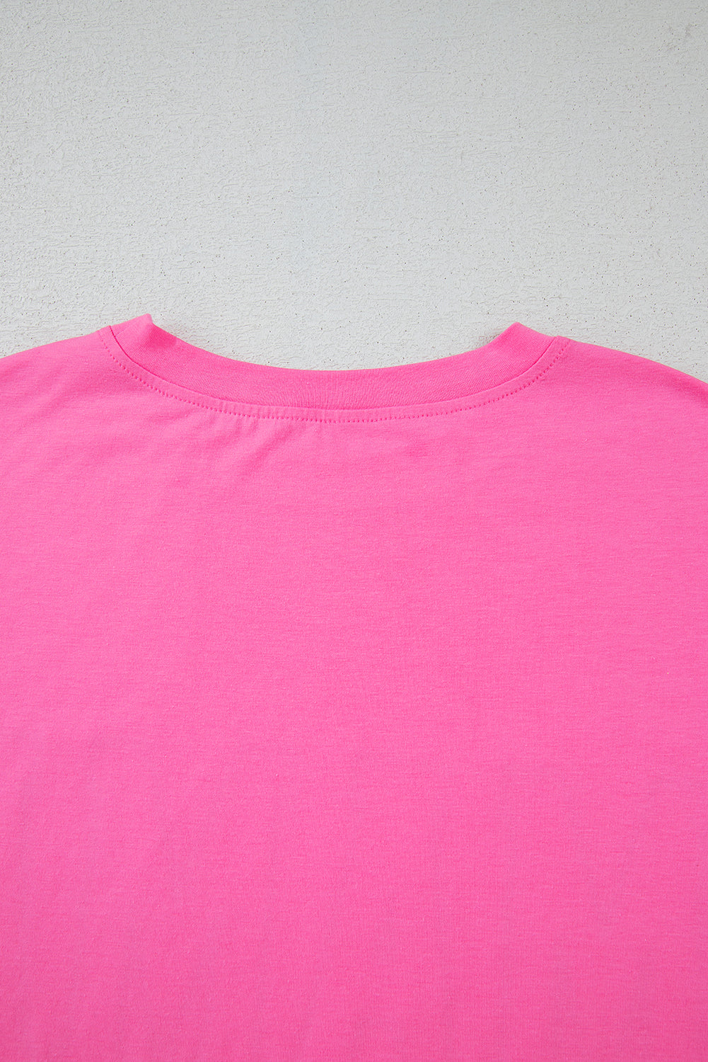 Fuchsia MAMA Letter Print Casual Tee