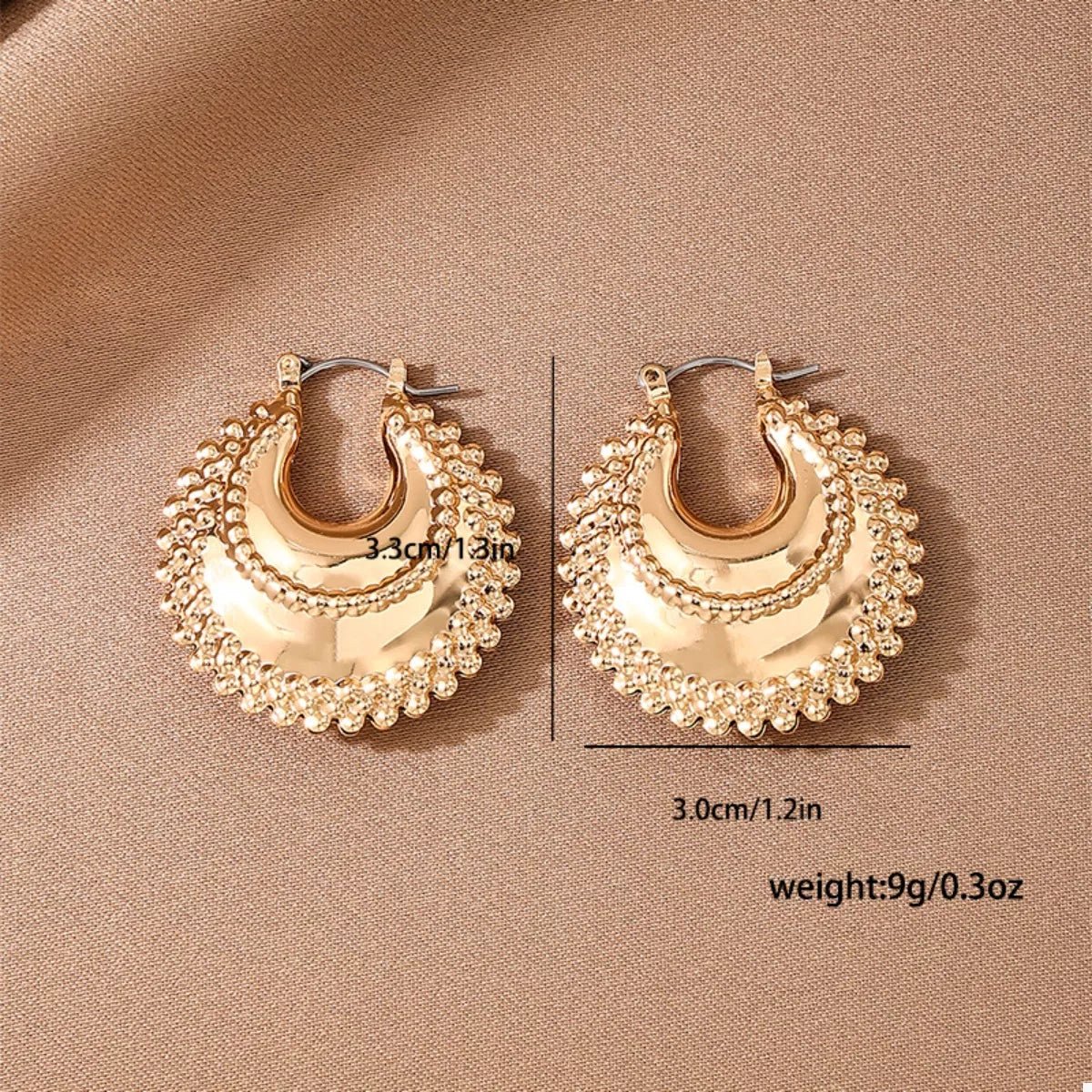 18K Gold - Plated Alloy Crescent Moon Hoop Earrings - MAD RUFFI