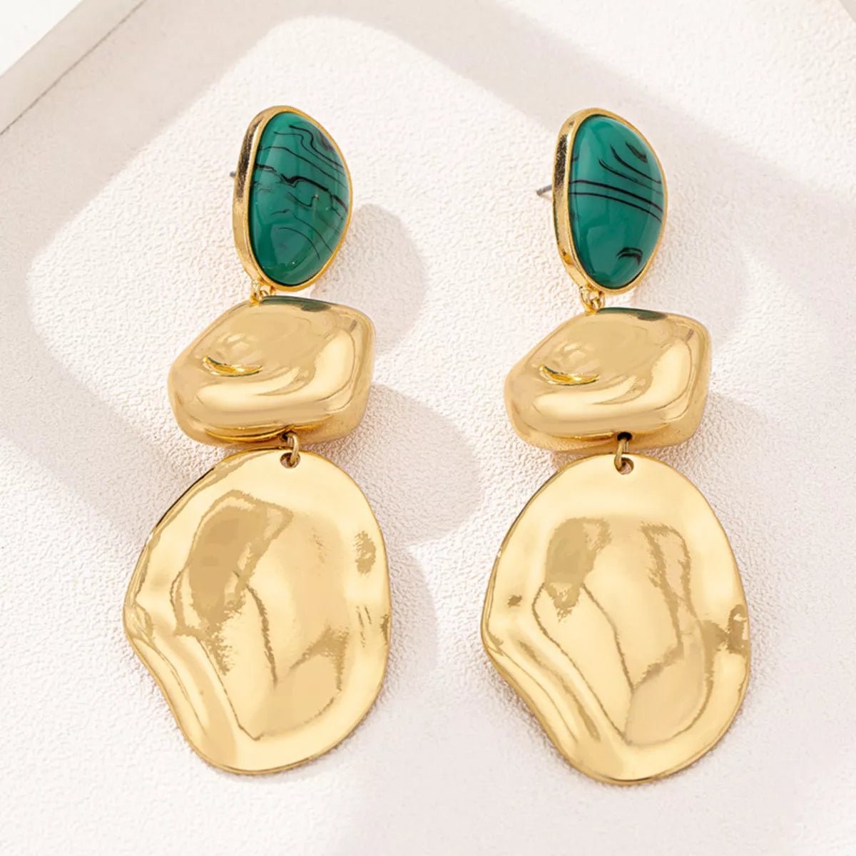 18K Gold - Plated Alloy Drop Earrings - MAD RUFFI