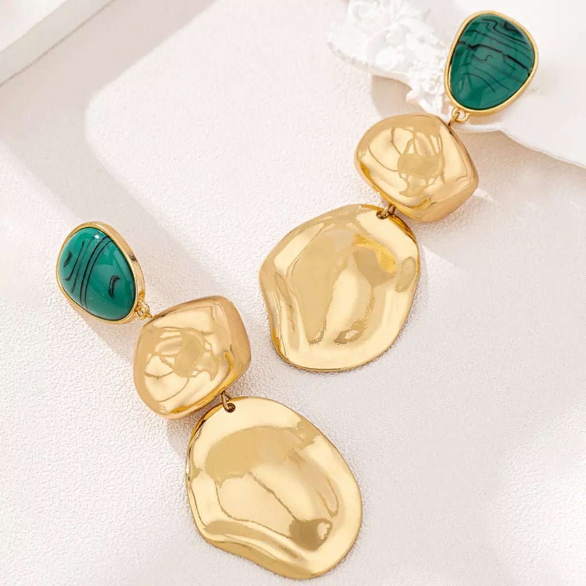 18K Gold - Plated Alloy Drop Earrings - MAD RUFFI