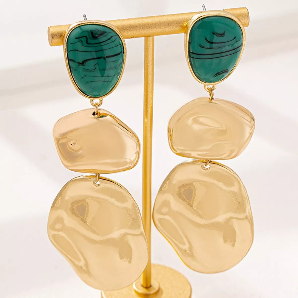 18K Gold - Plated Alloy Drop Earrings - MAD RUFFI
