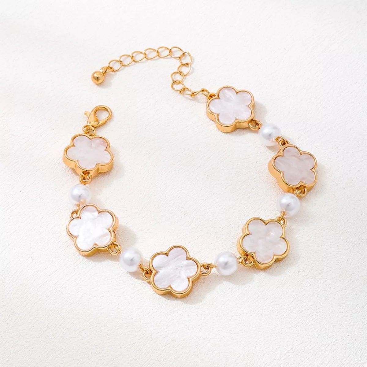 18k Gold - Plated Alloy Flower Bracelet - MAD RUFFI