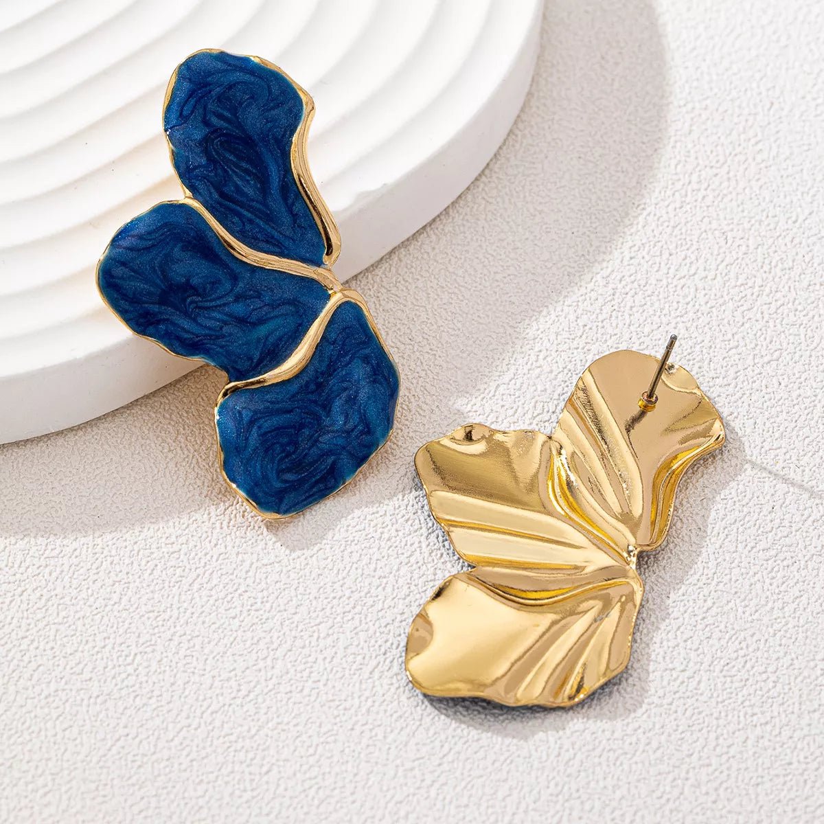 18K Gold - Plated Alloy Resin Drop Earrings - MAD RUFFI