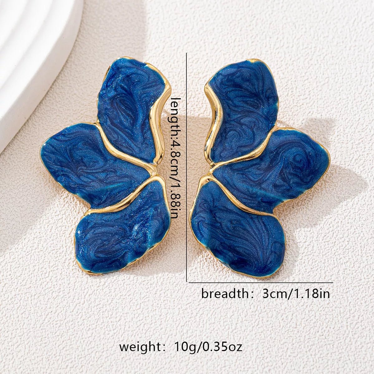 18K Gold - Plated Alloy Resin Drop Earrings - MAD RUFFI