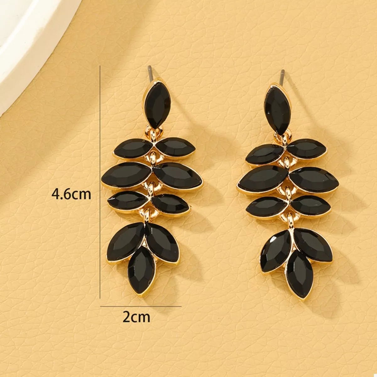 18K Gold - Plated Alloy Resin Leaf Drop Earrings - MAD RUFFI