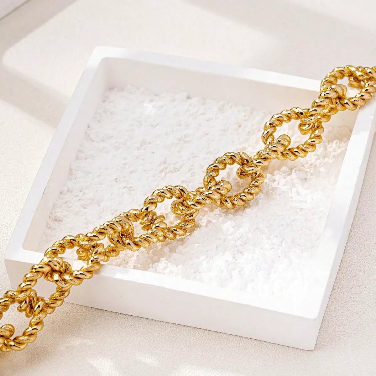 18K Gold - Plated Alloy Twisted Necklace - MAD RUFFI