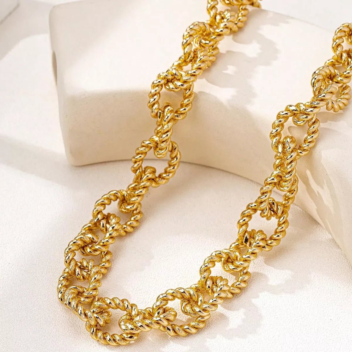 18K Gold - Plated Alloy Twisted Necklace - MAD RUFFI