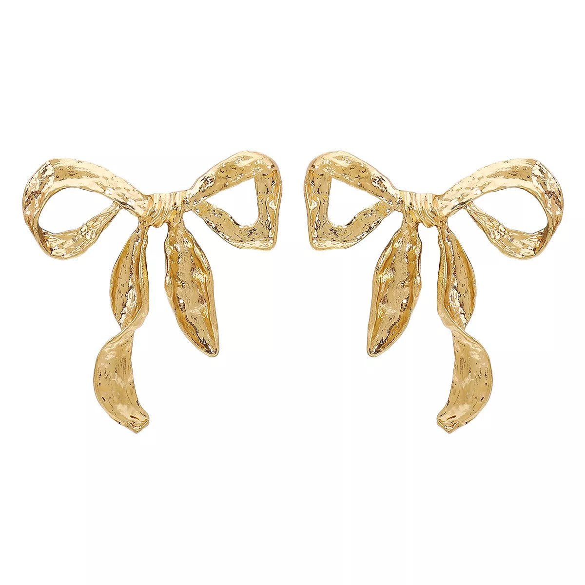 18K Gold - Plated Bow Earrings - MAD RUFFI