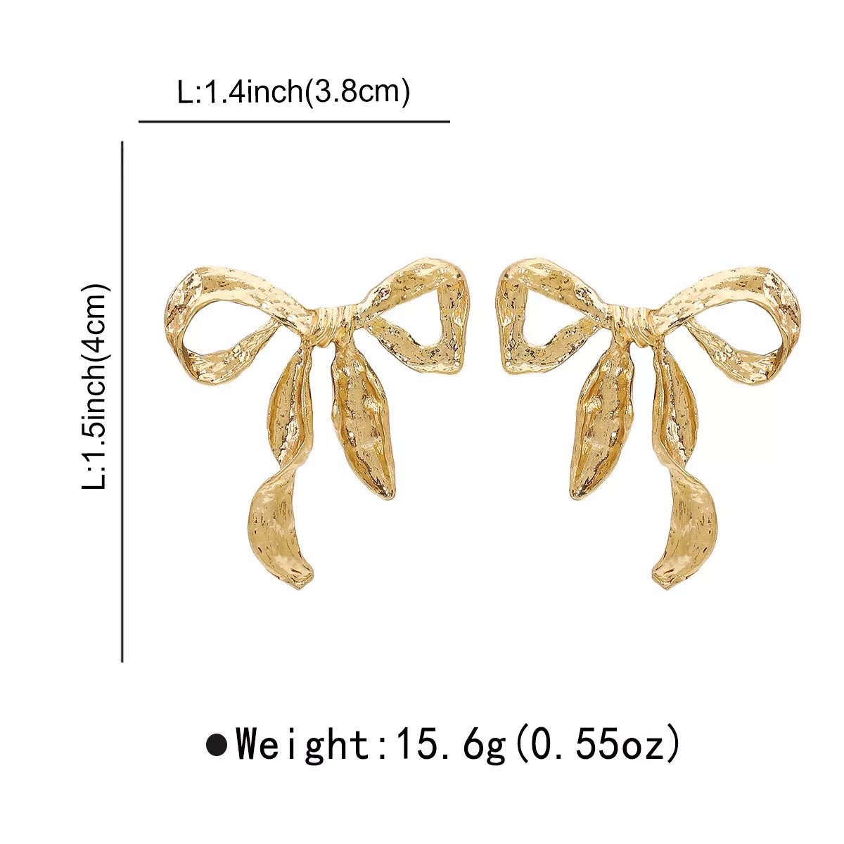 18K Gold - Plated Bow Earrings - MAD RUFFI