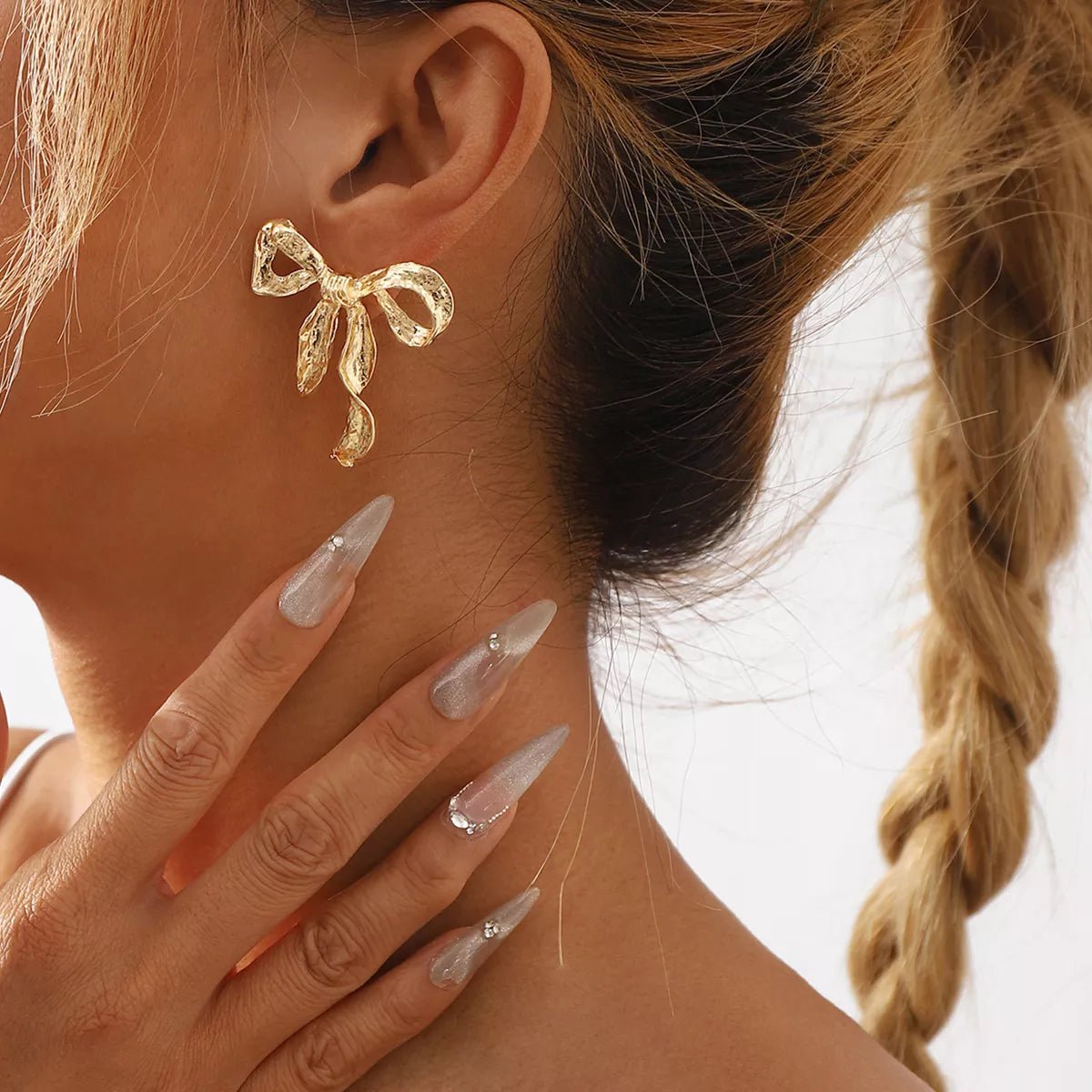 18K Gold - Plated Bow Earrings - MAD RUFFI