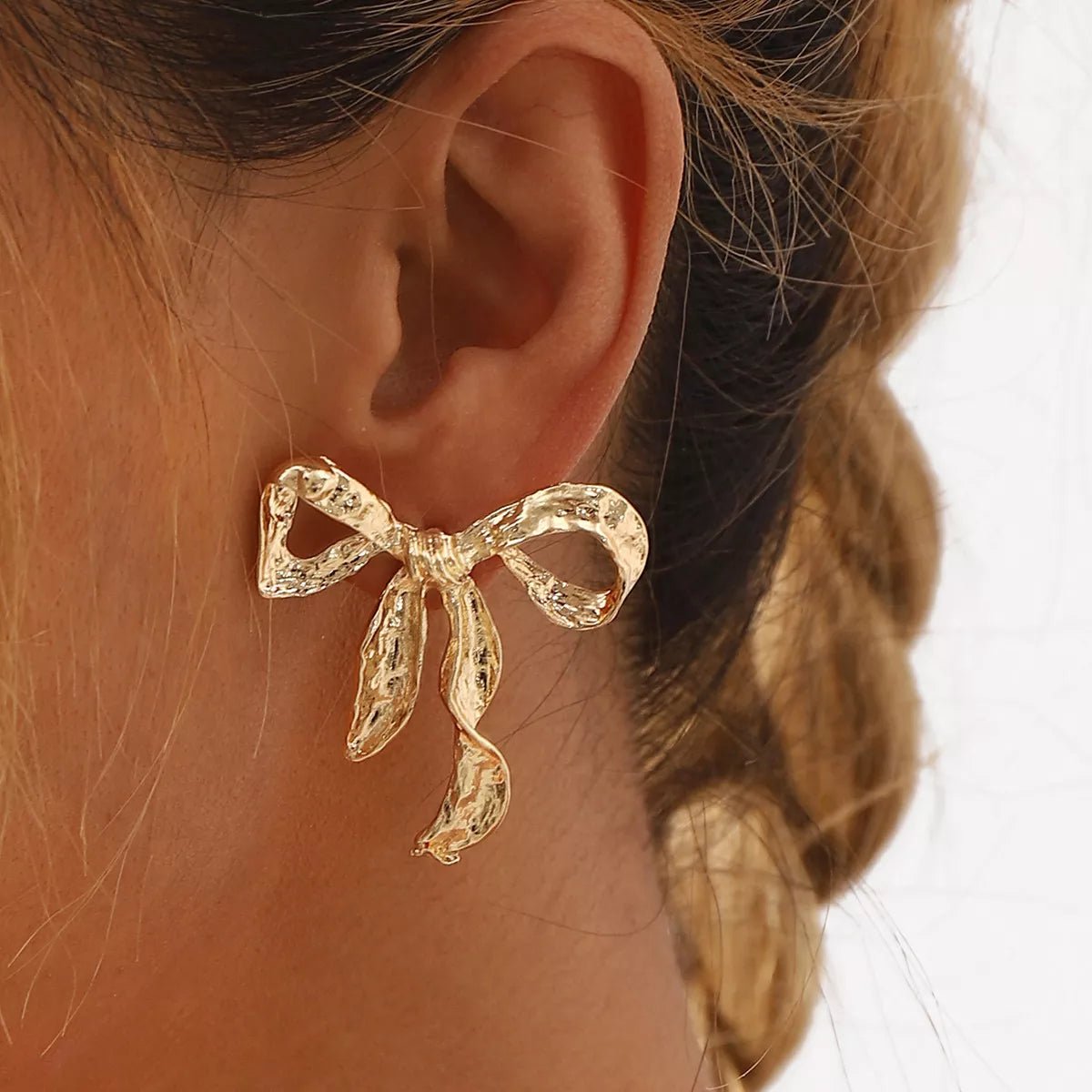 18K Gold - Plated Bow Earrings - MAD RUFFI