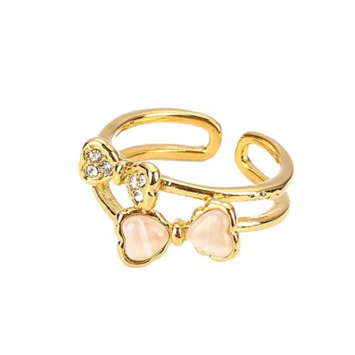 18K Gold - Plated Bow Open Ring - MAD RUFFI
