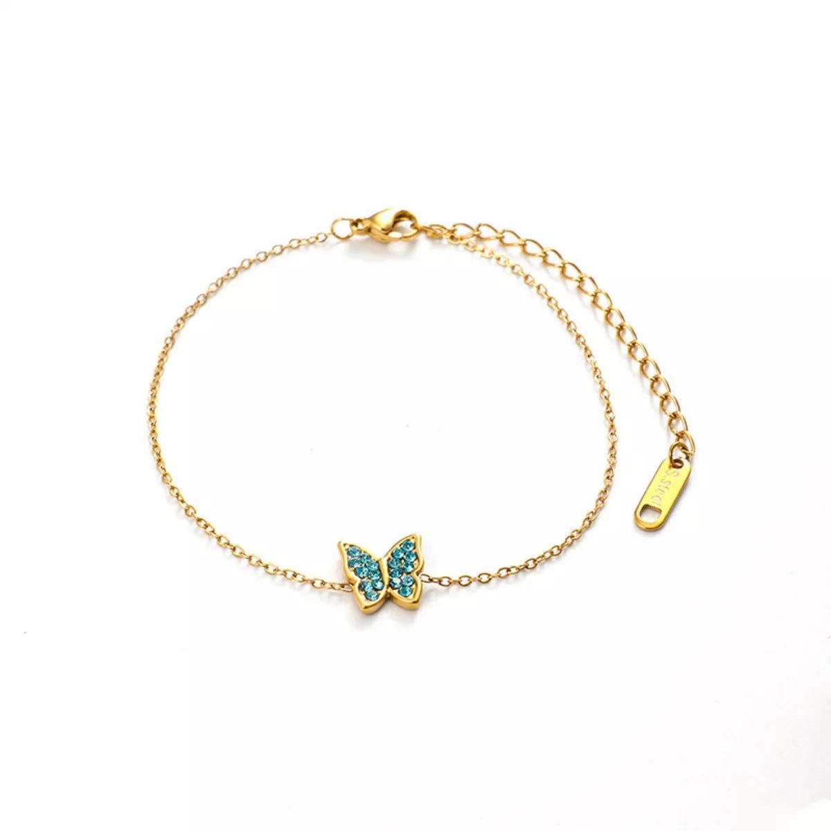 18K Gold - Plated Butterfly Adjustable Bracelet - MAD RUFFI
