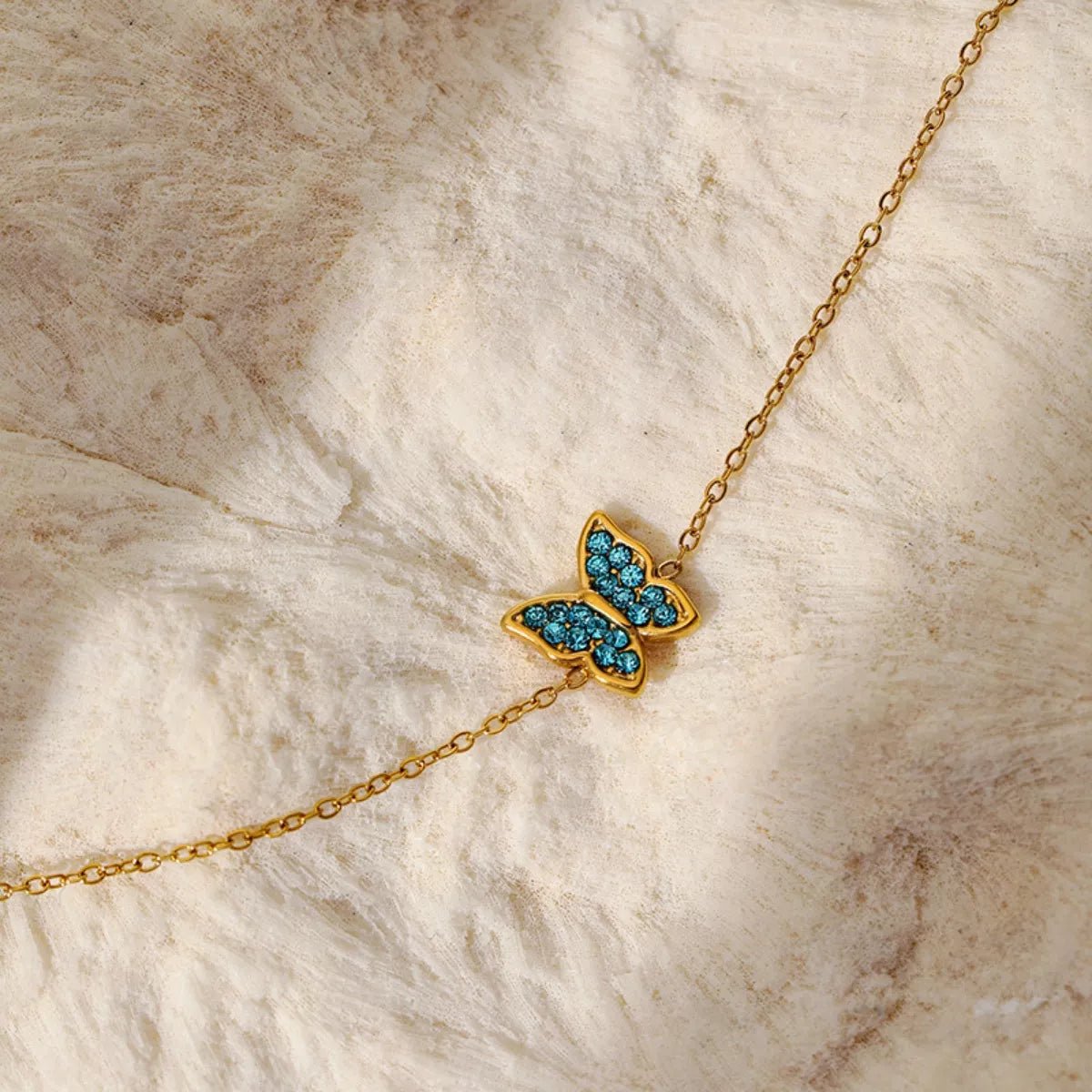 18K Gold - Plated Butterfly Adjustable Bracelet - MAD RUFFI