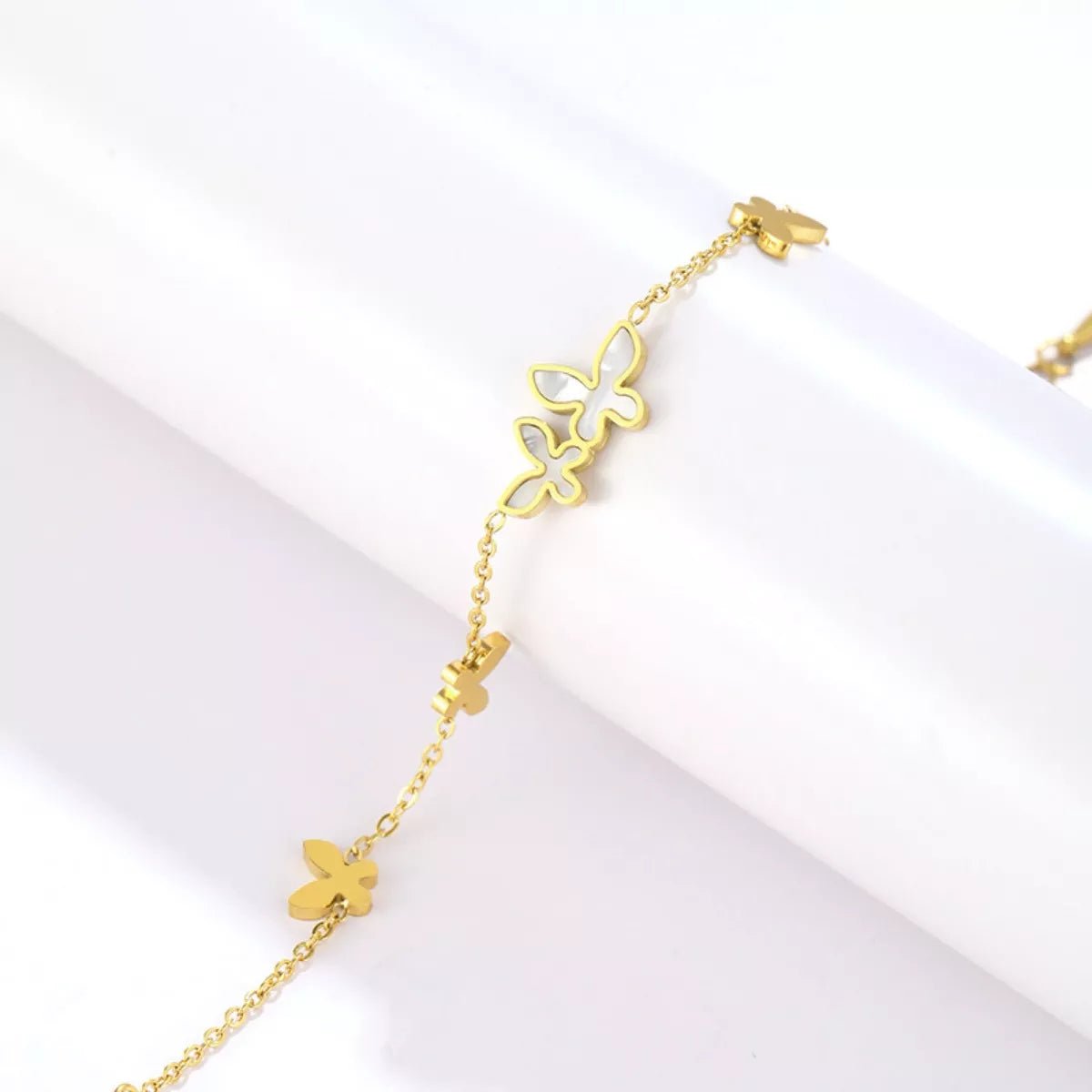 18K Gold - Plated Butterfly Charm Bracelet - MAD RUFFI