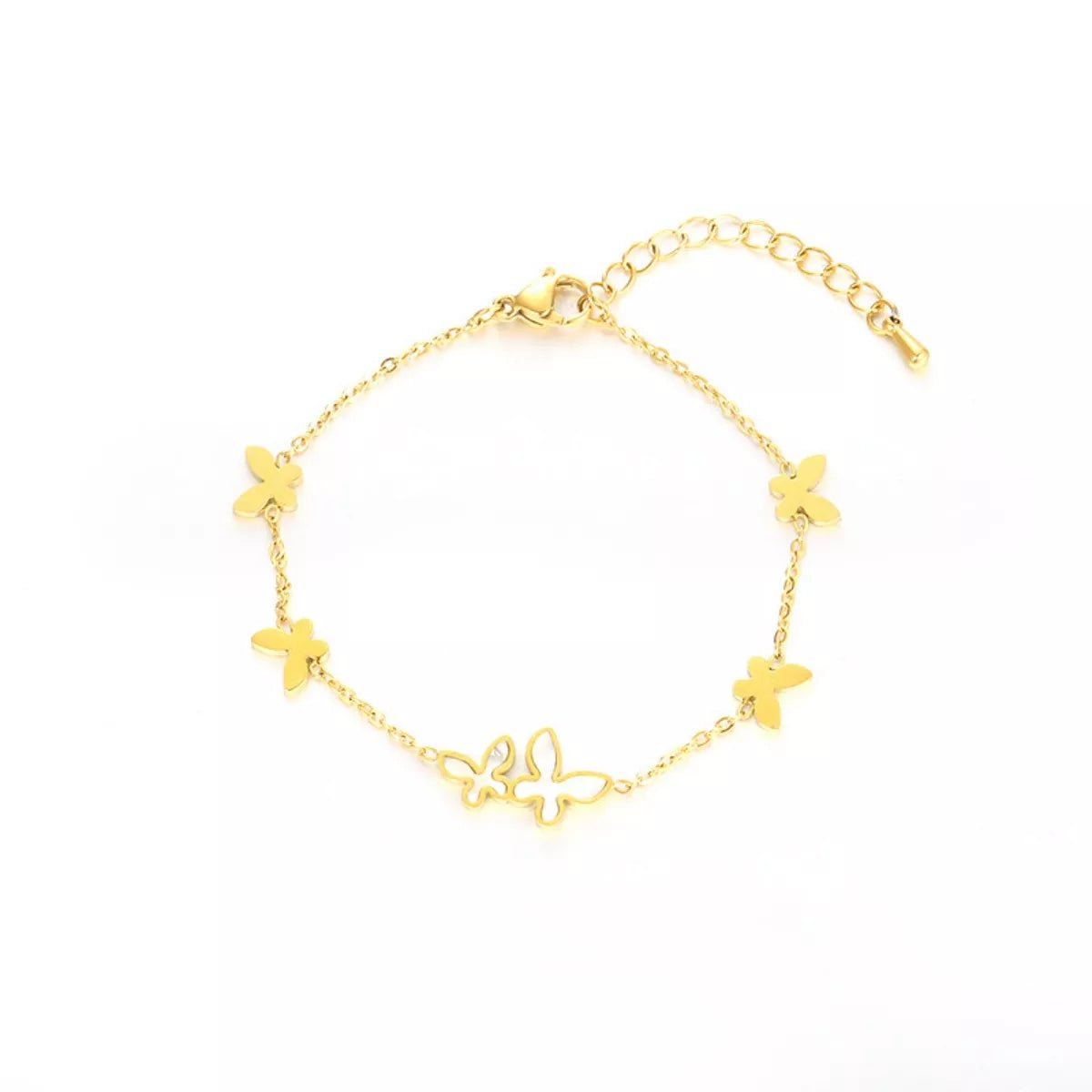 18K Gold - Plated Butterfly Charm Bracelet - MAD RUFFI