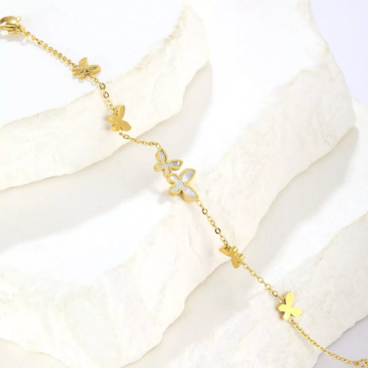 18K Gold - Plated Butterfly Charm Bracelet - MAD RUFFI