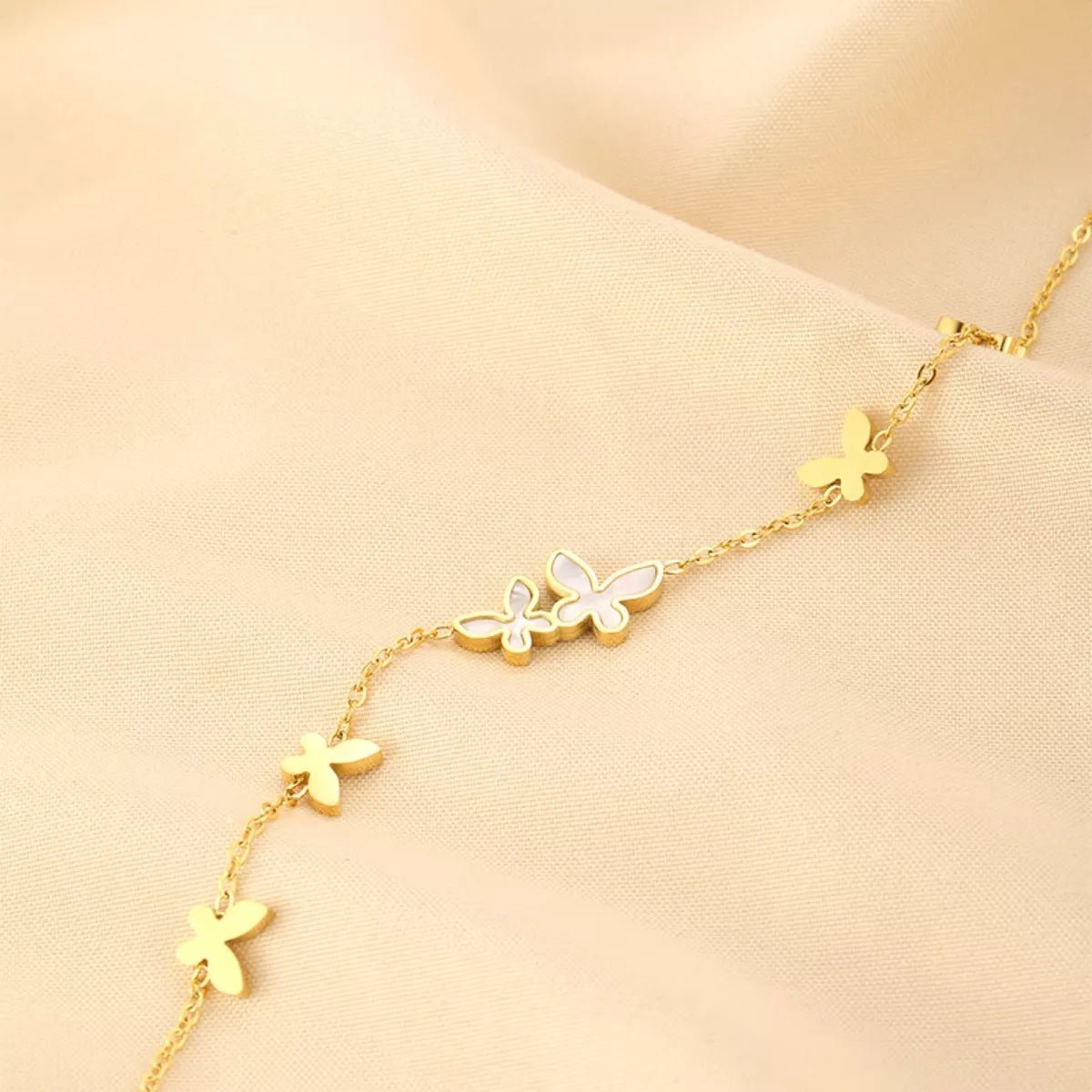 18K Gold - Plated Butterfly Charm Bracelet - MAD RUFFI