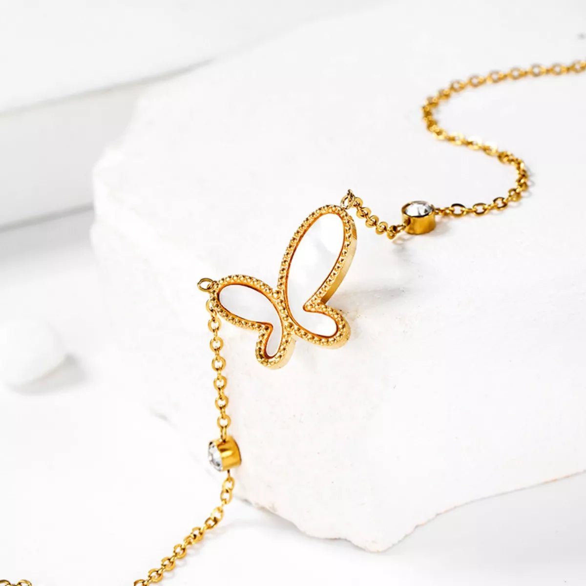 18K Gold - Plated Butterfly Necklace - MAD RUFFI