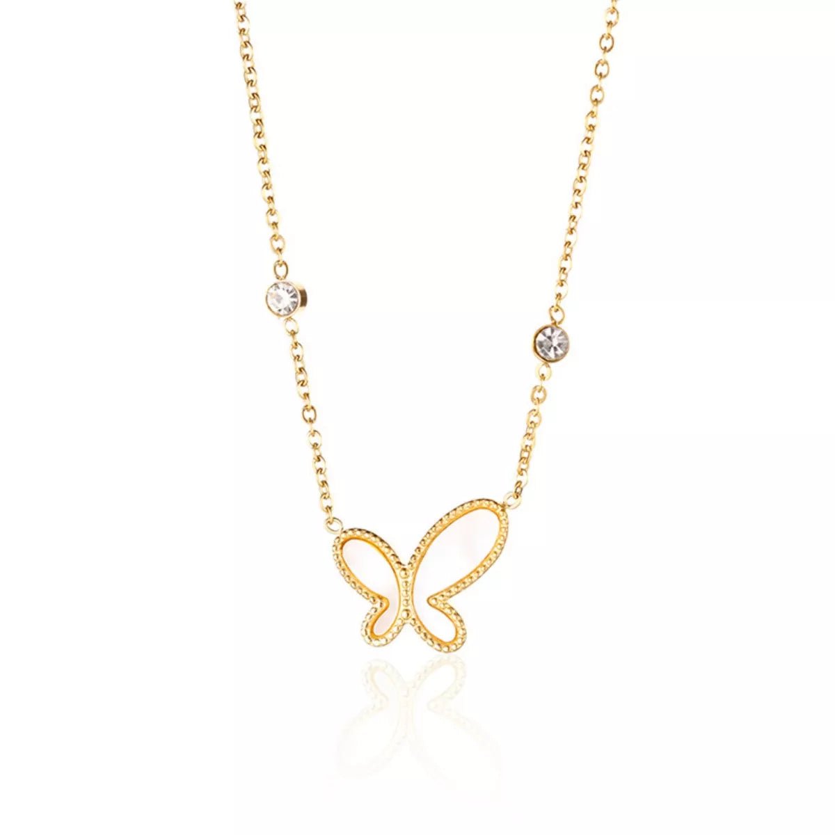 18K Gold - Plated Butterfly Necklace - MAD RUFFI
