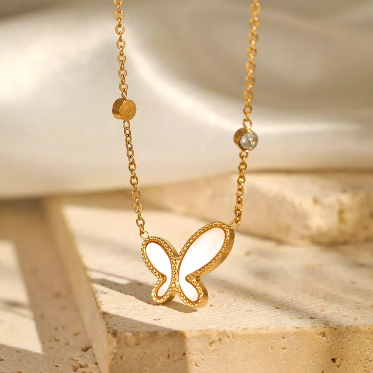 18K Gold - Plated Butterfly Necklace - MAD RUFFI