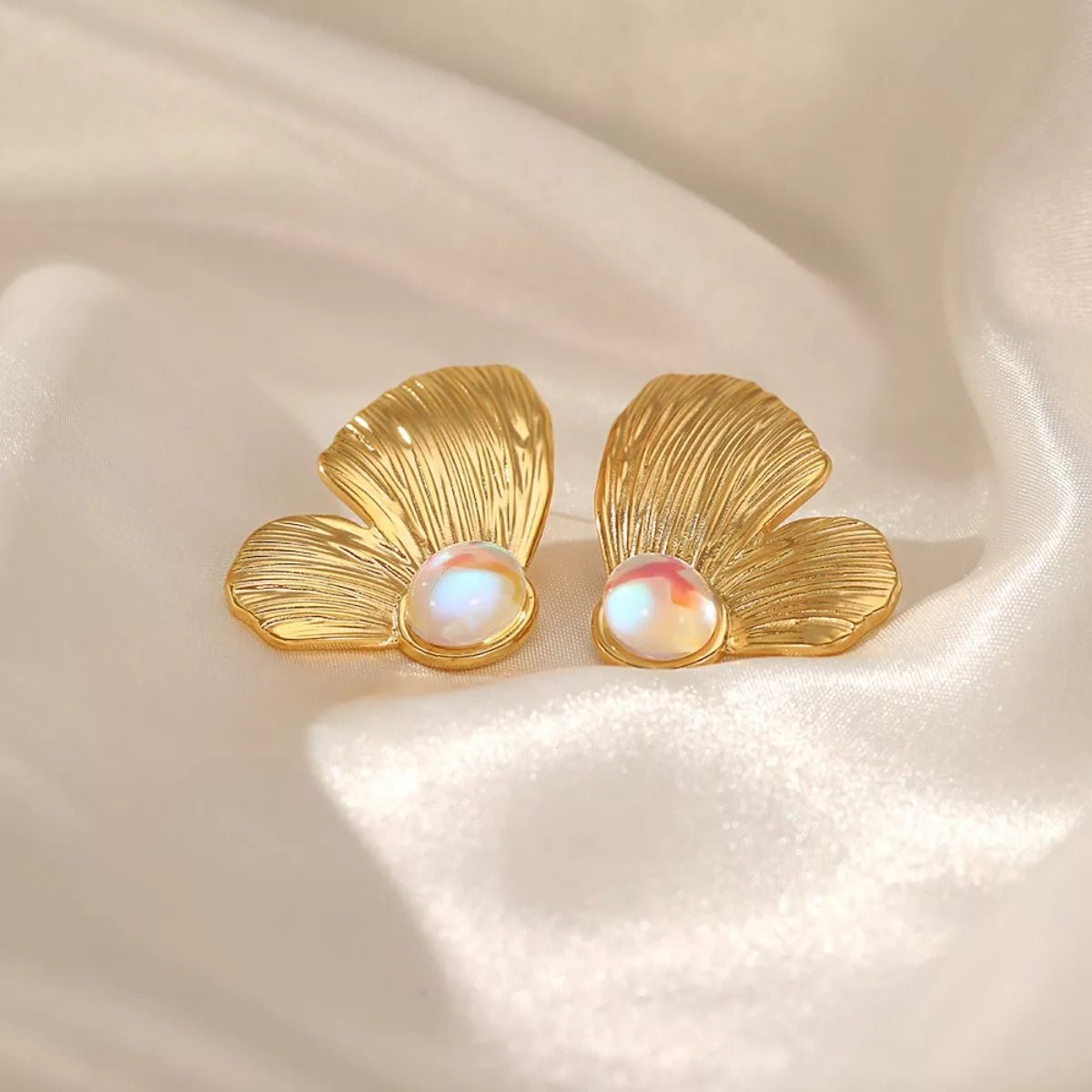 18K Gold - Plated Butterfly Wing Earrings - MAD RUFFI