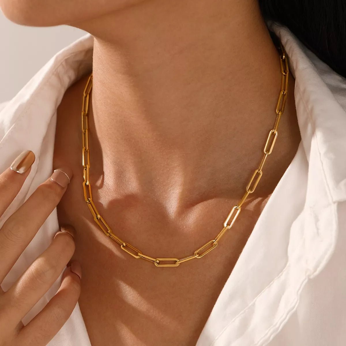 18K Gold - Plated Chain Necklace - MAD RUFFI