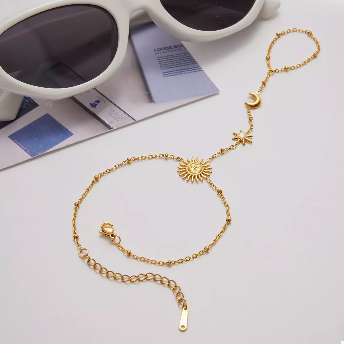 18K Gold - Plated Chain Sun Bracelet - MAD RUFFI