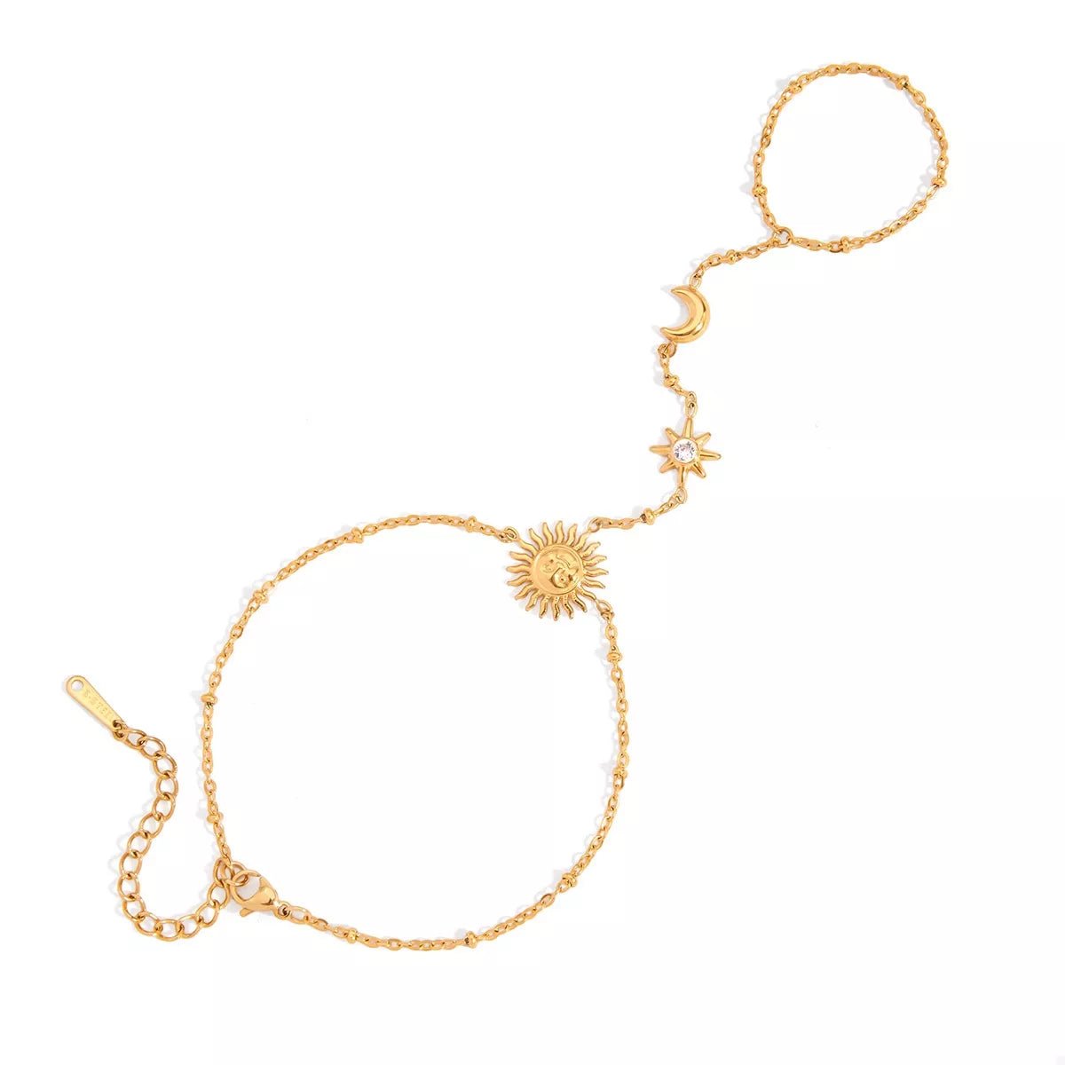 18K Gold - Plated Chain Sun Bracelet - MAD RUFFI