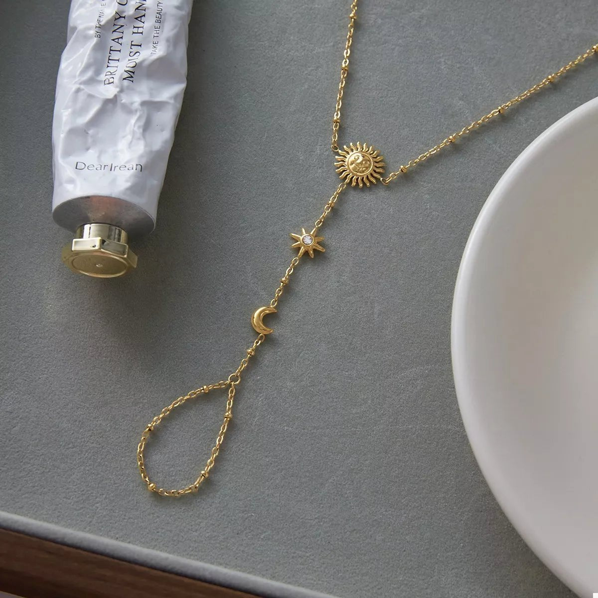 18K Gold - Plated Chain Sun Bracelet - MAD RUFFI