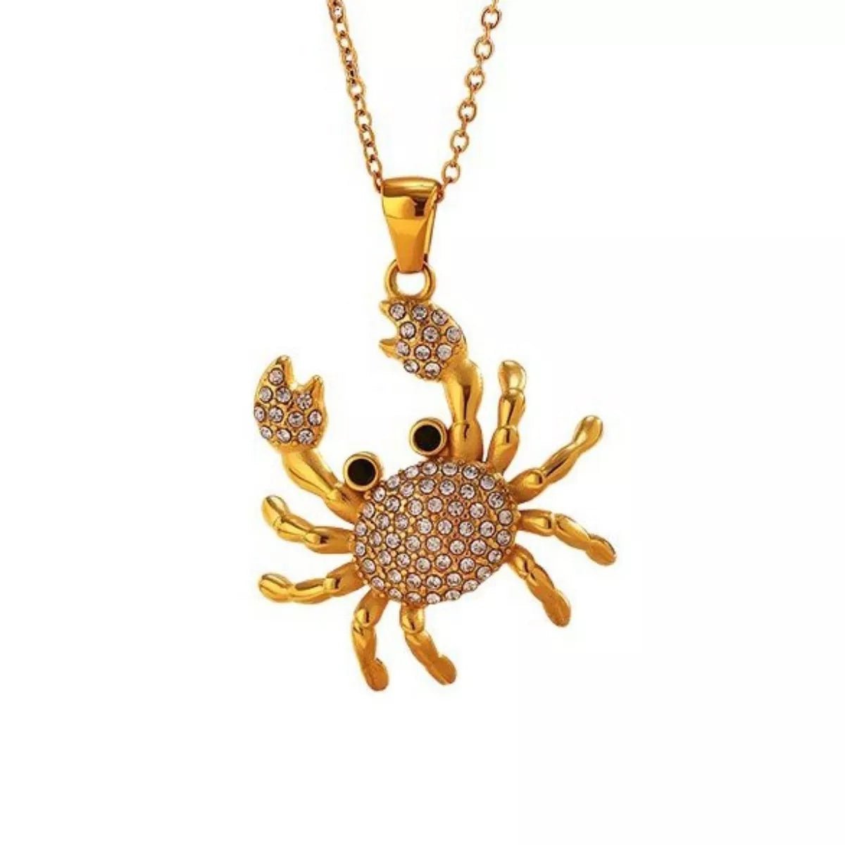 18K Gold - Plated Crab Pendant Necklace - MAD RUFFI