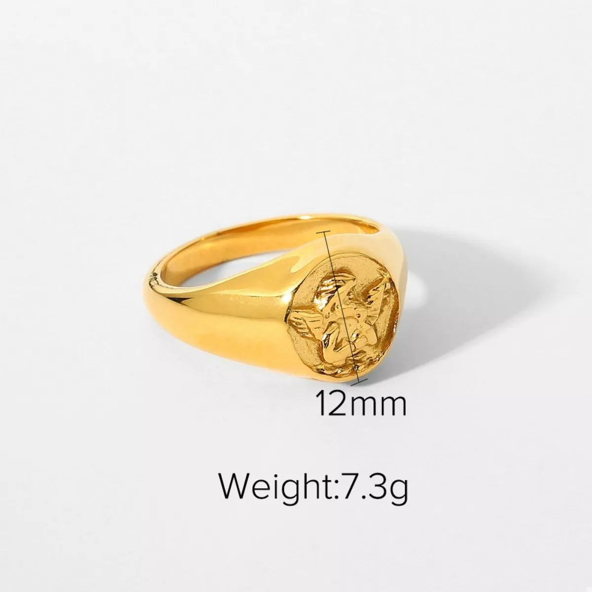 18K Gold - Plated Cupid Ring - MAD RUFFI