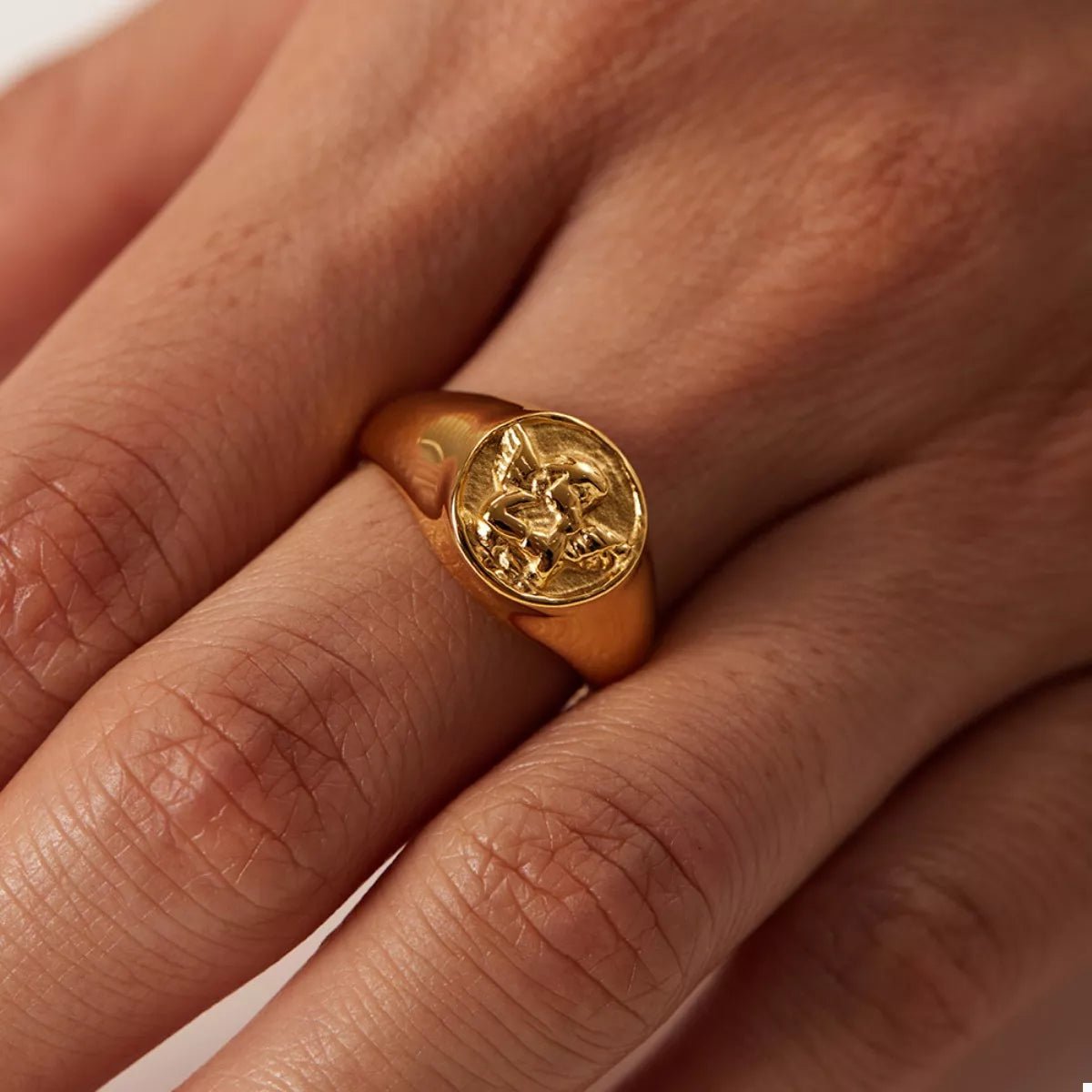 18K Gold - Plated Cupid Ring - MAD RUFFI