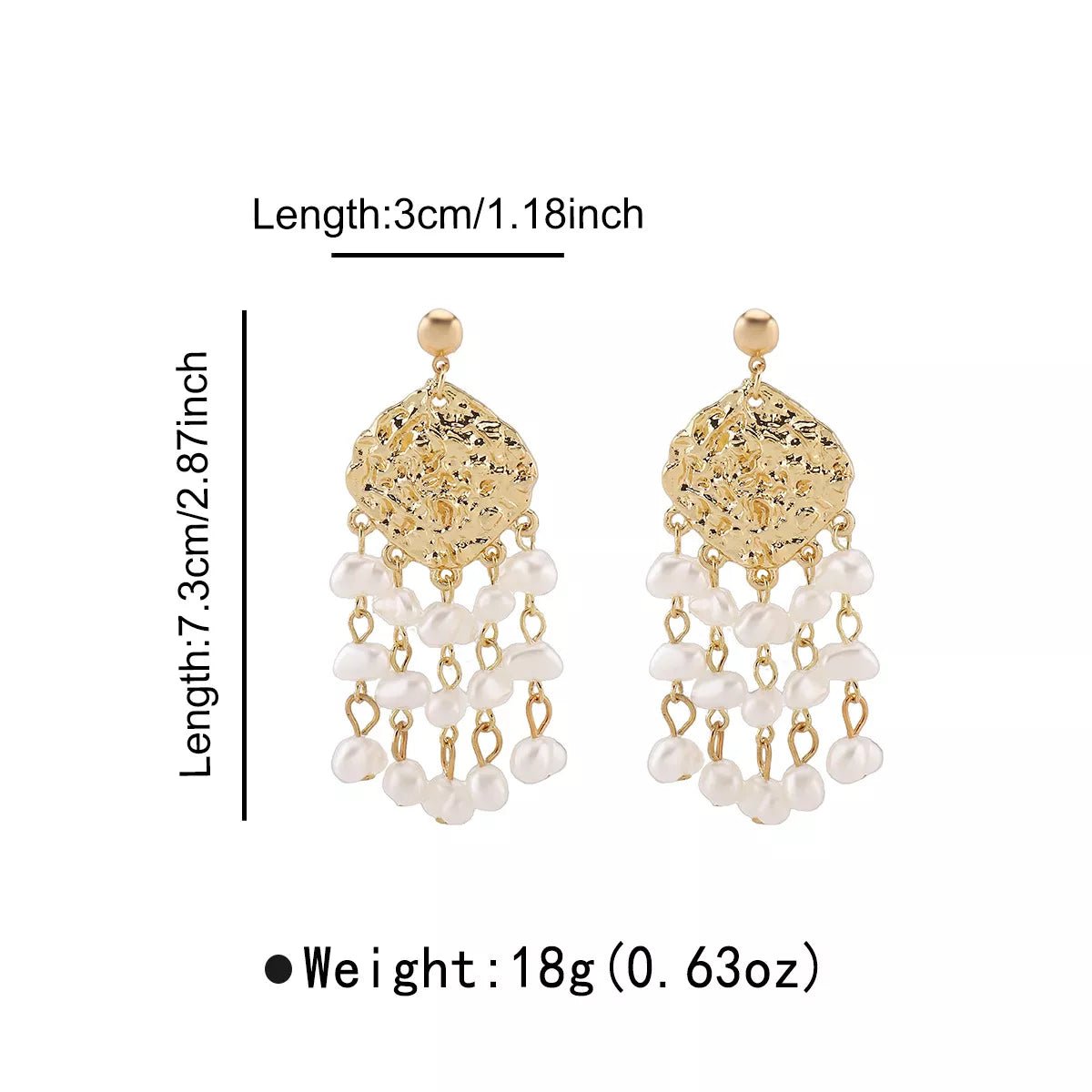 18K Gold - Plated Dangle Earrings - MAD RUFFI
