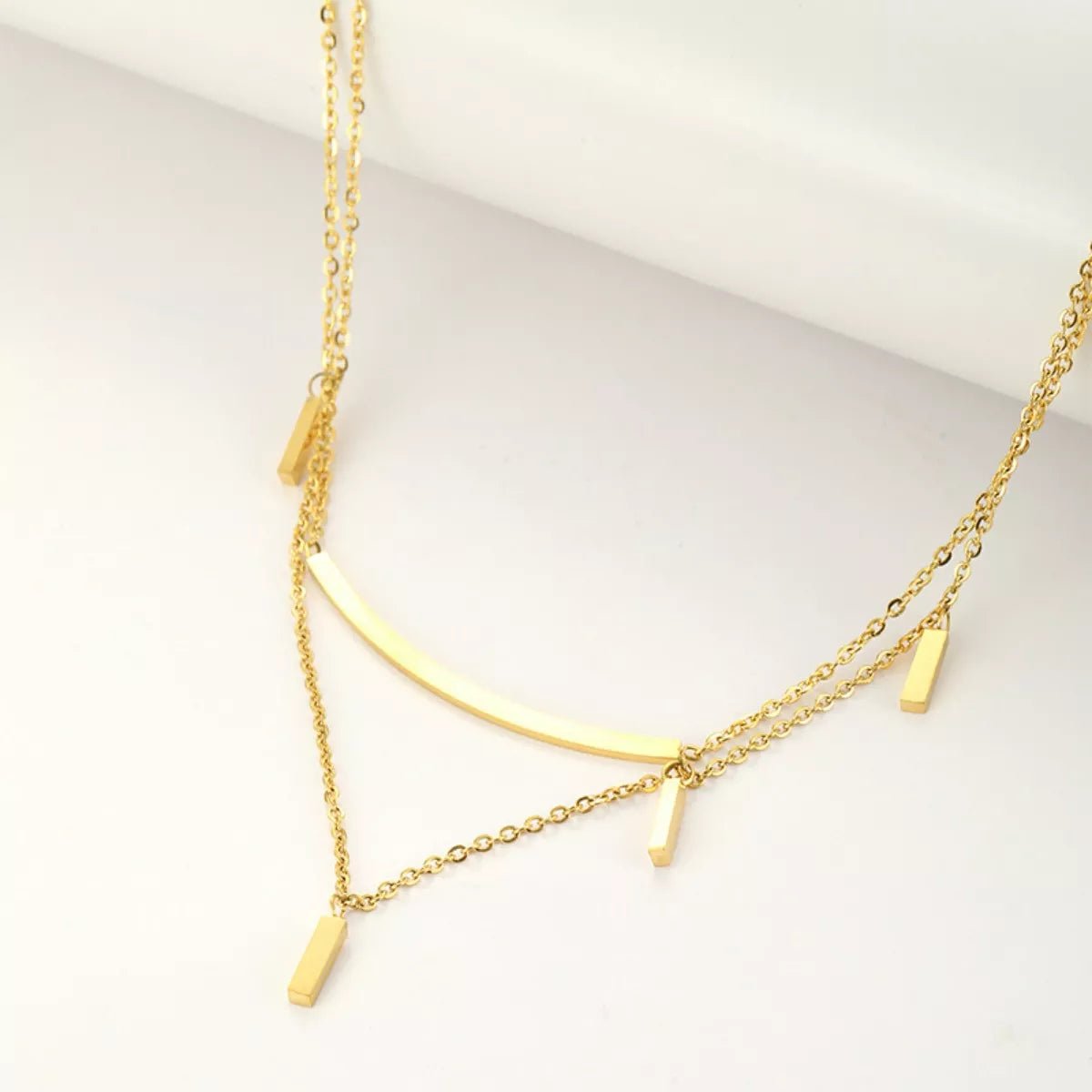 18K Gold - Plated Double Layered Necklace - MAD RUFFI