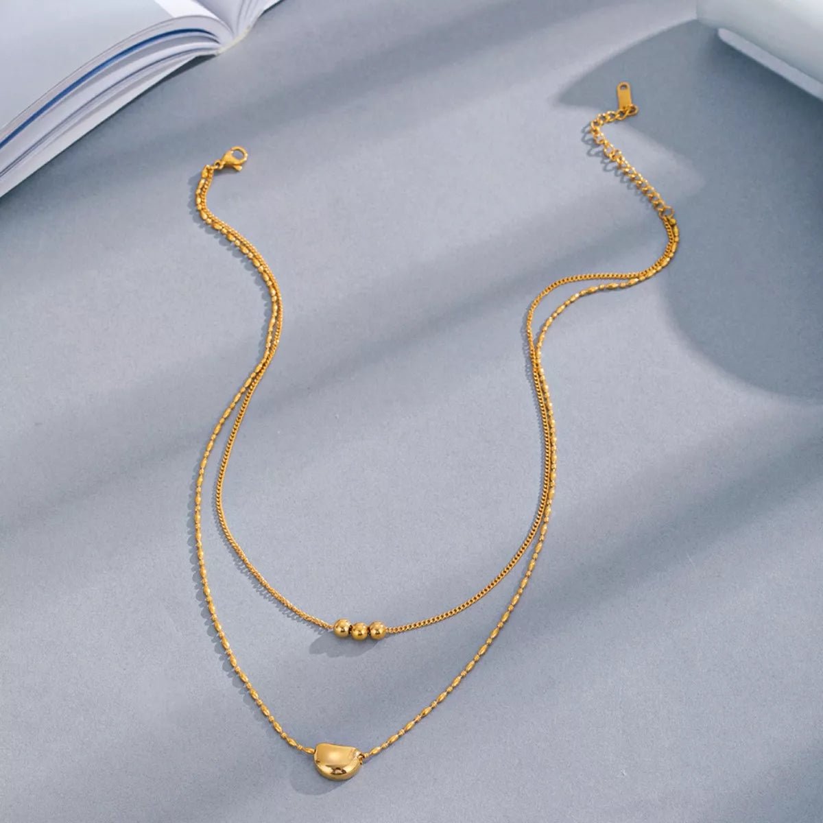 18K Gold - Plated Double Layered Necklace - MAD RUFFI