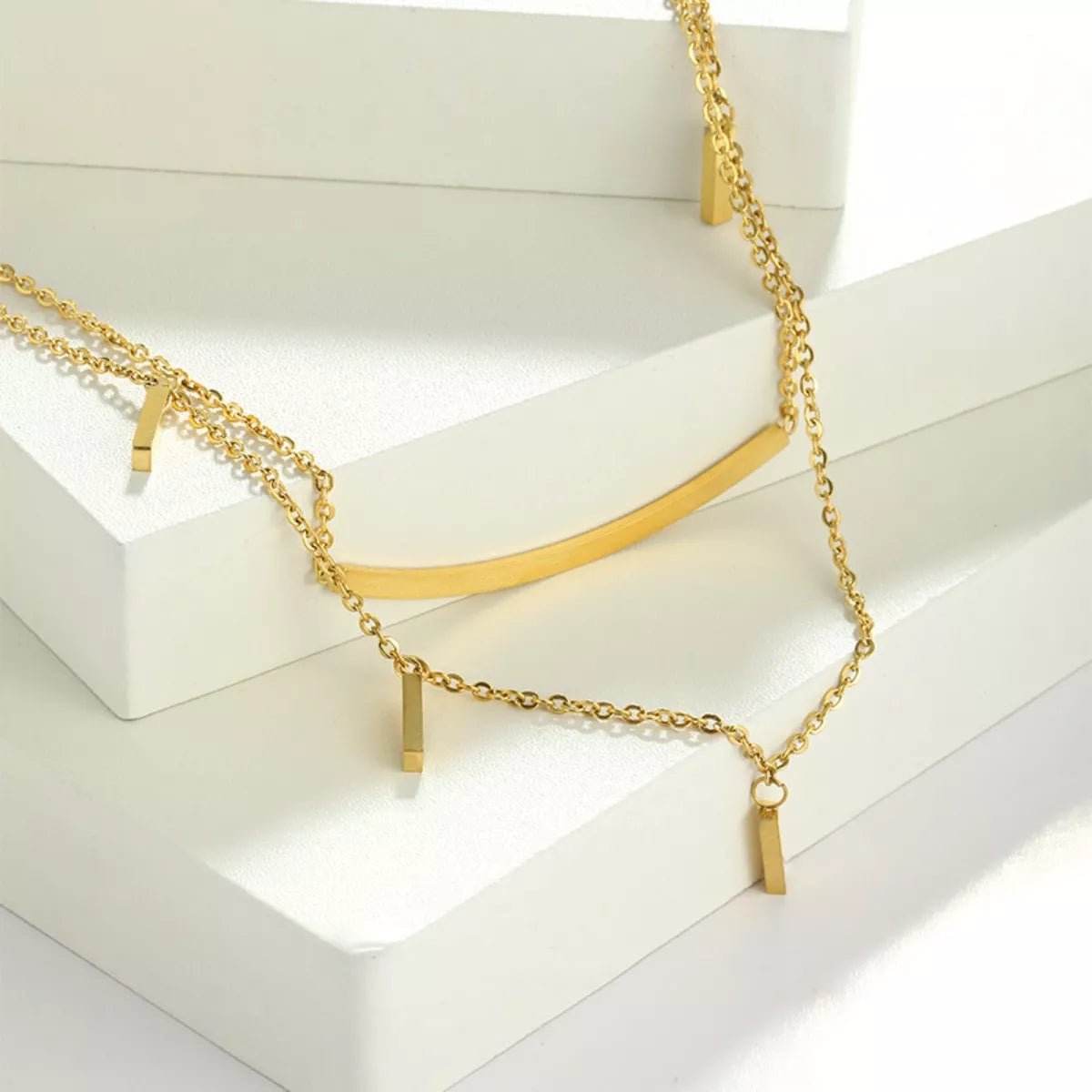 18K Gold - Plated Double Layered Necklace - MAD RUFFI