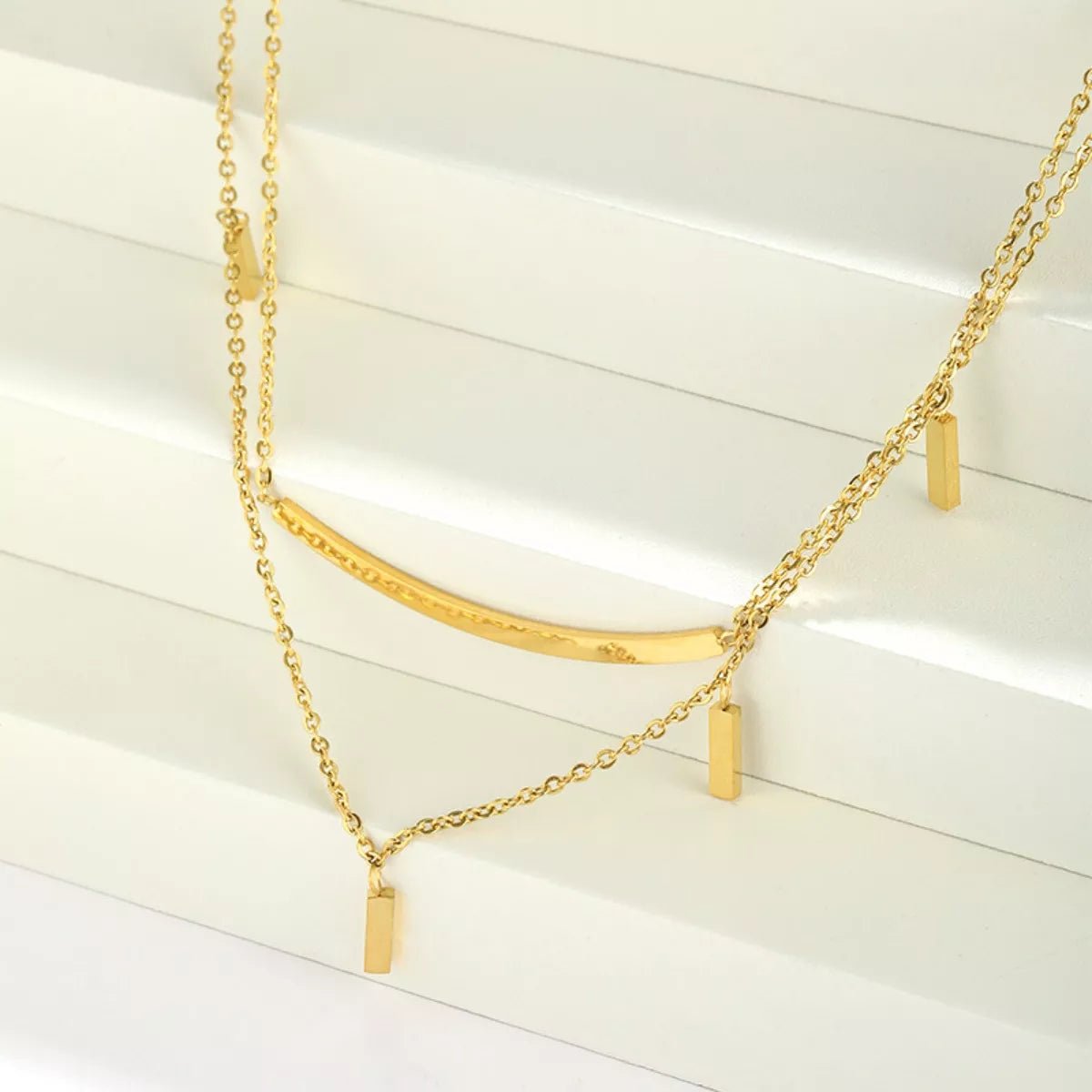 18K Gold - Plated Double Layered Necklace - MAD RUFFI