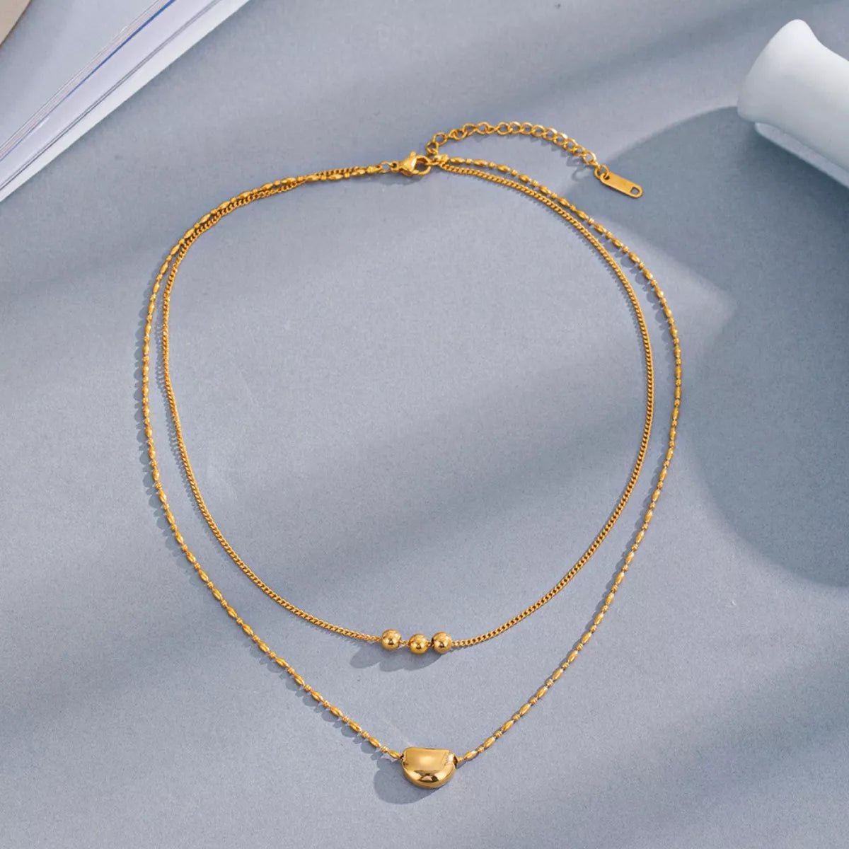 18K Gold - Plated Double Layered Necklace - MAD RUFFI