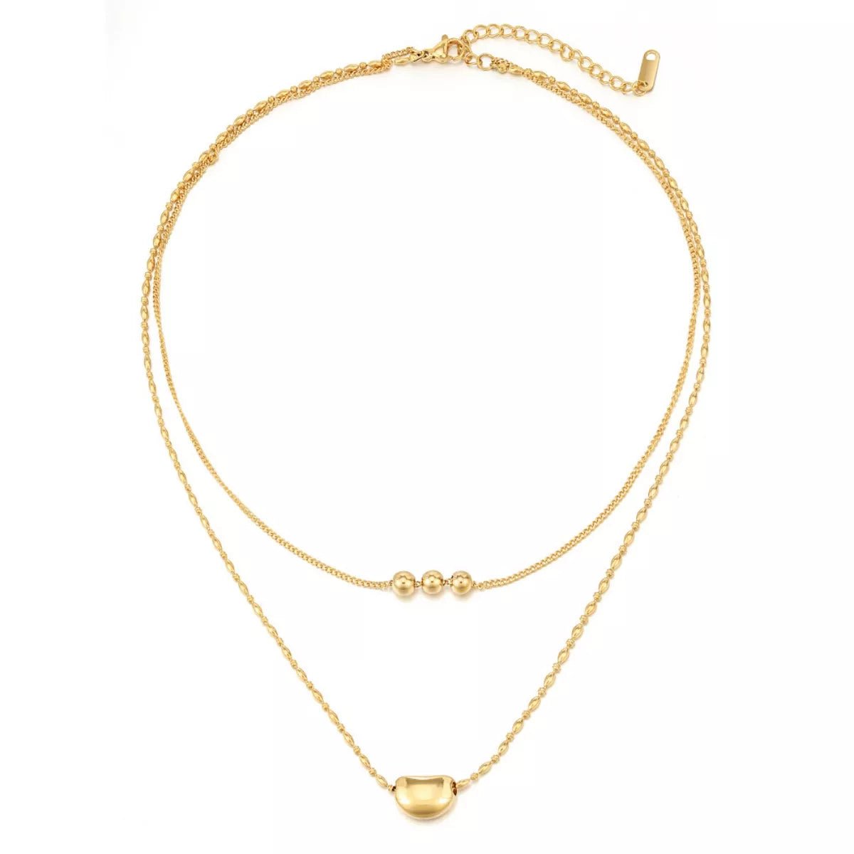 18K Gold - Plated Double Layered Necklace - MAD RUFFI