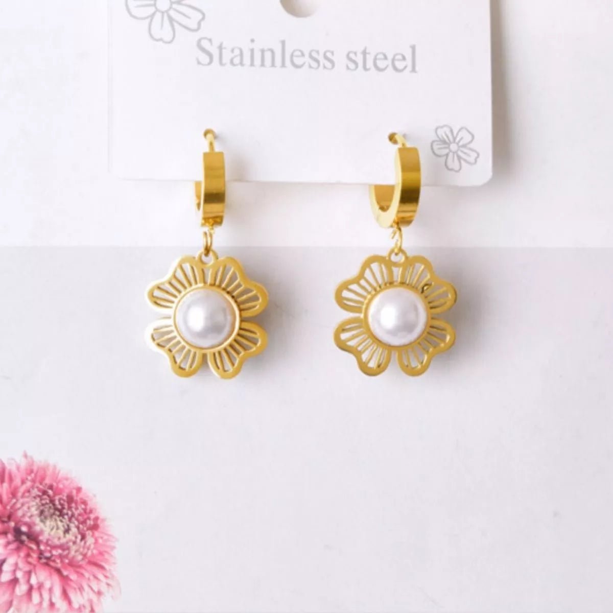 18K Gold - Plated Flower Jewelry Set - MAD RUFFI