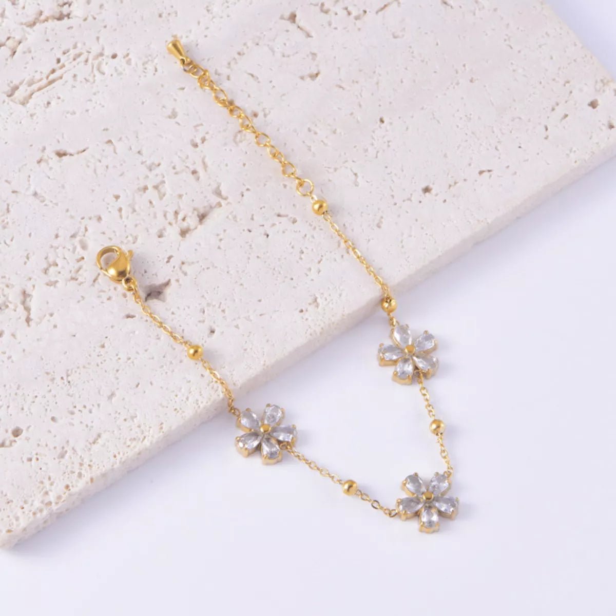 18K Gold - Plated Flower Jewelry Set - MAD RUFFI