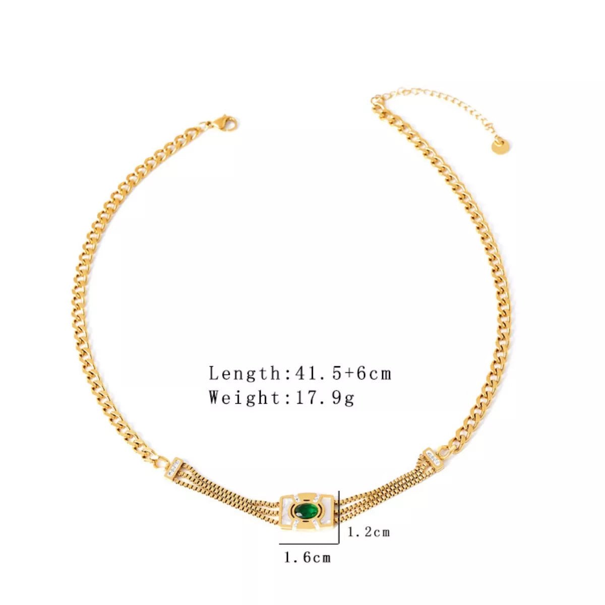 18K Gold - Plated Geometric Necklace - MAD RUFFI