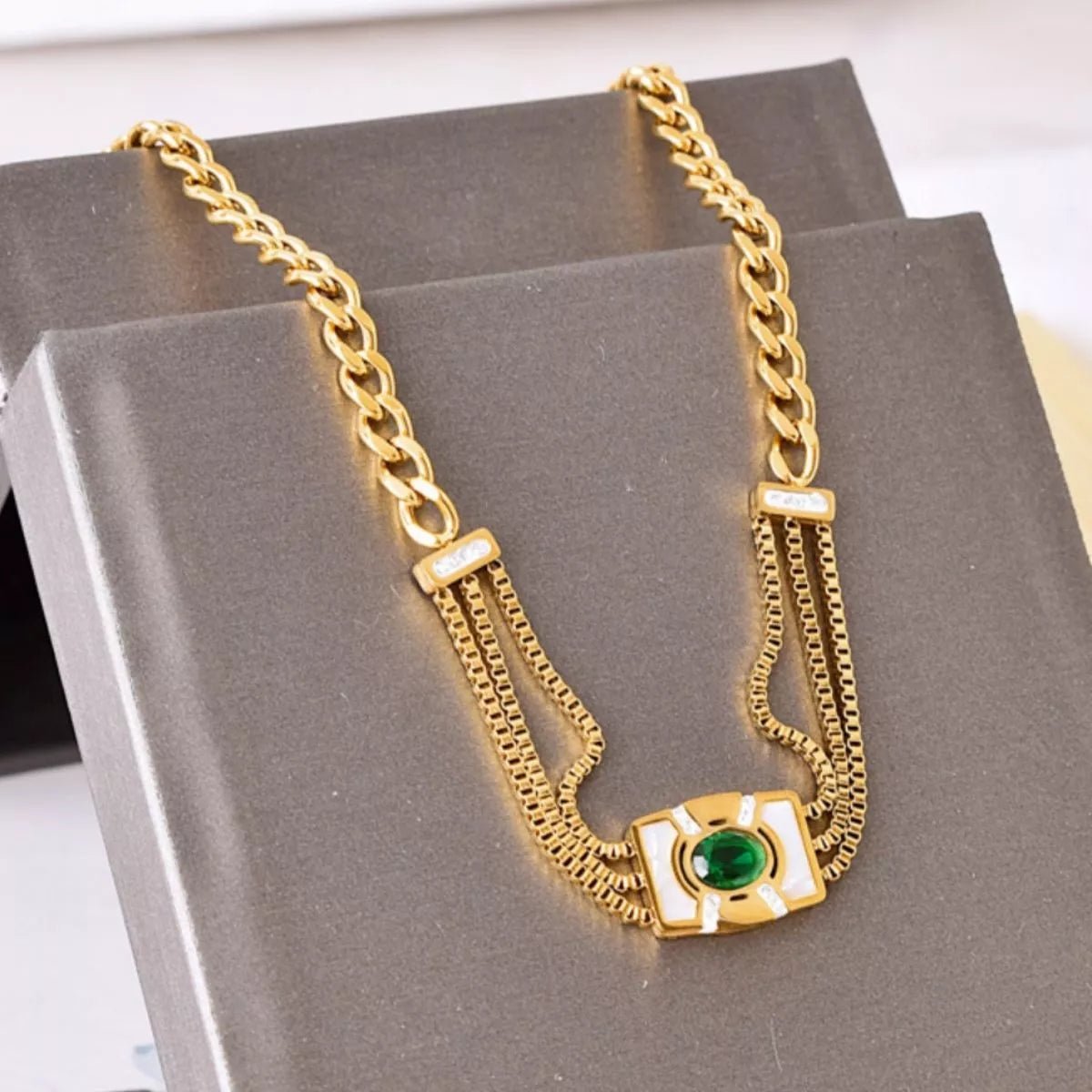 18K Gold - Plated Geometric Necklace - MAD RUFFI