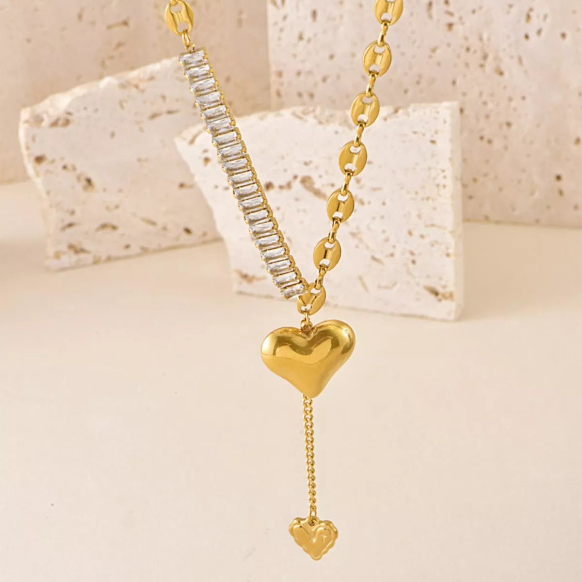 18K Gold - Plated Heart Necklace - MAD RUFFI